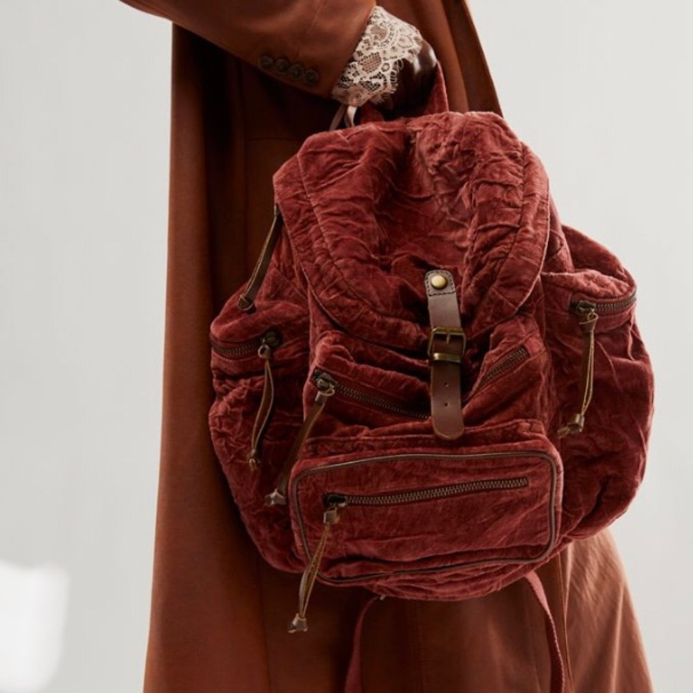 FreePeople Malta Velvet Backpack